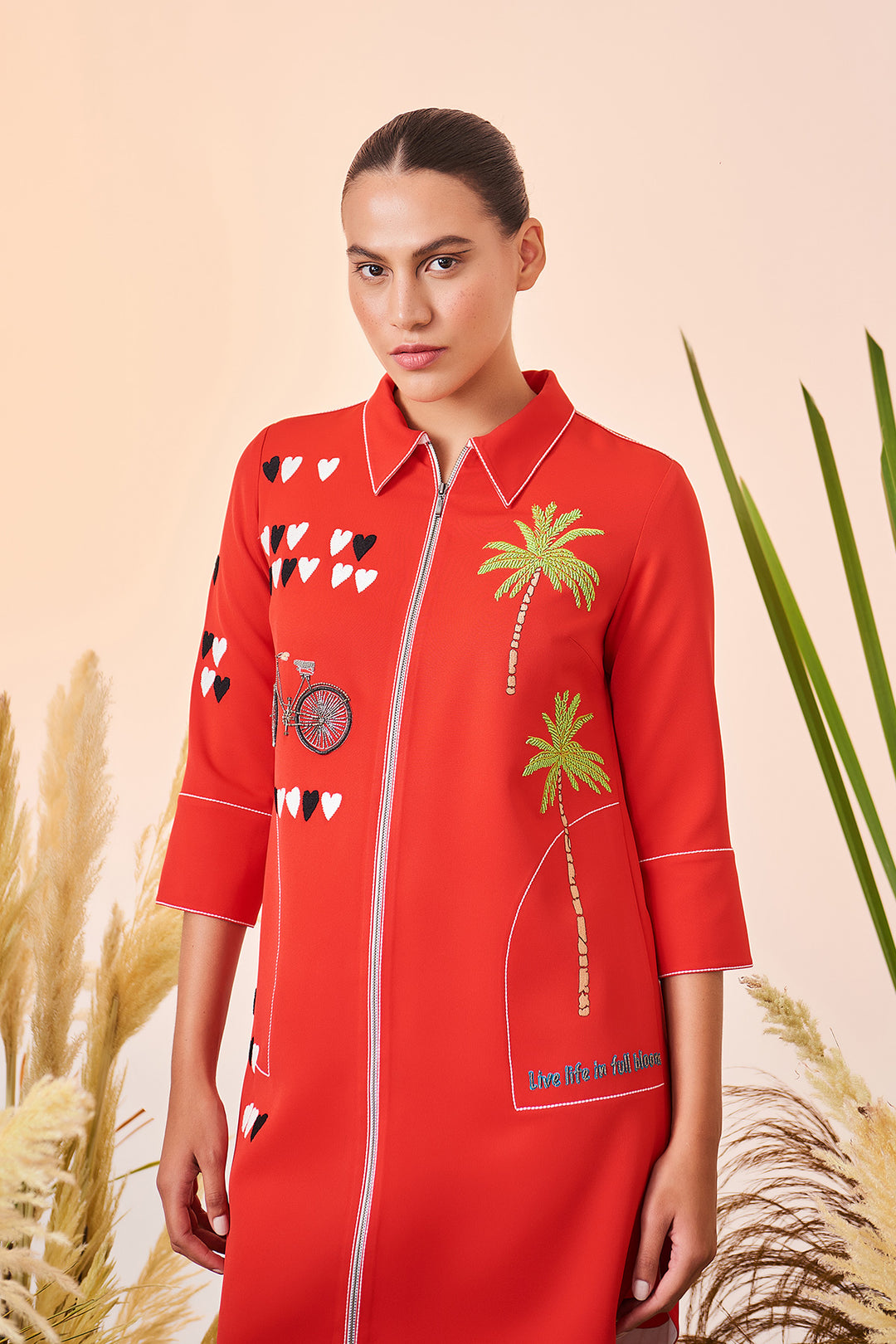 Holiday Back Gather Shirt Dress