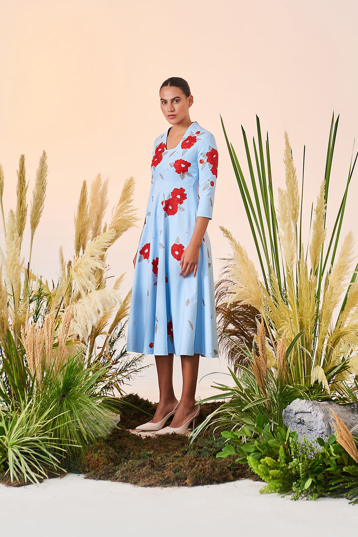 Blooming Flower Circular Dress