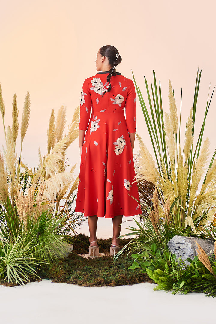 Blooming Flower Circular Dress