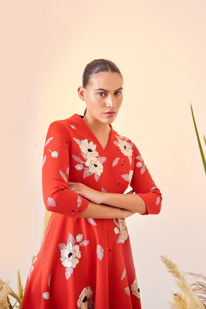 Blooming Flower Circular Dress