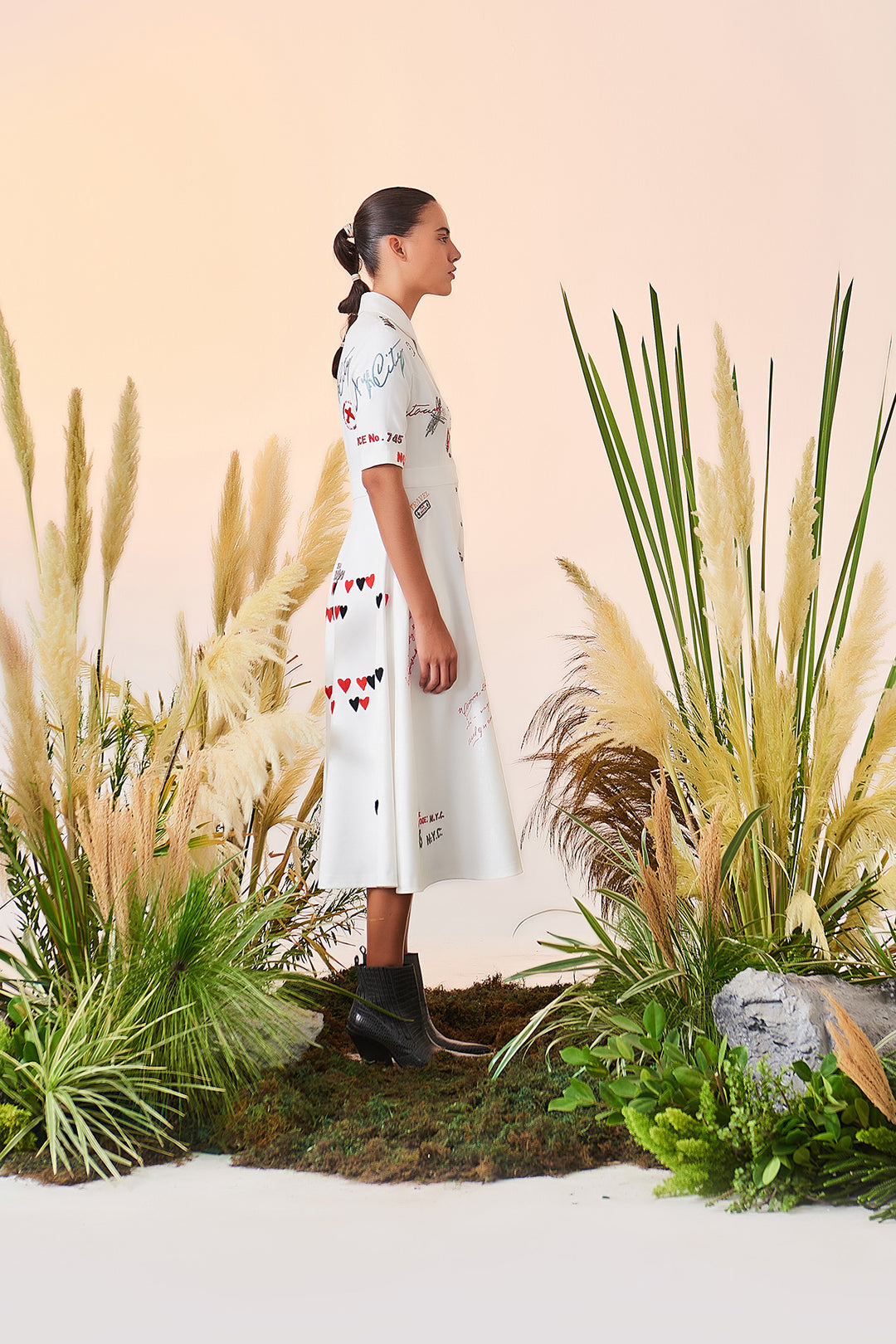Dancing Downtown Coat Collar Circular Dress