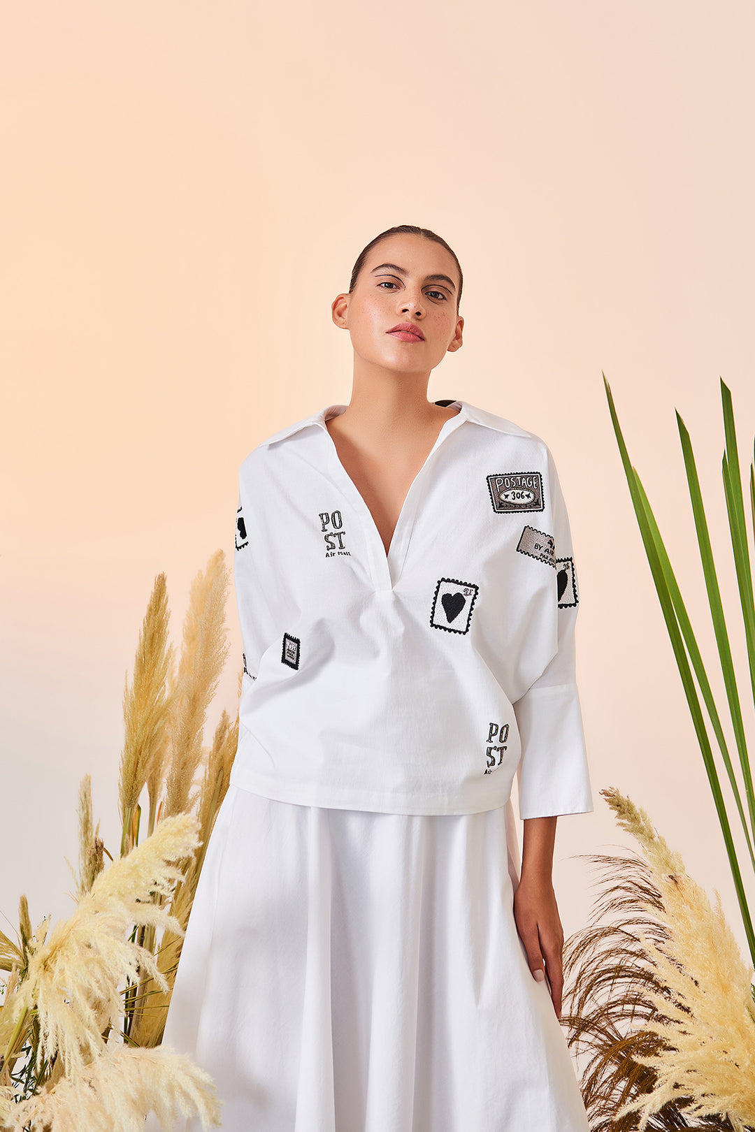 Circular Skirt Of (Airmail Dolman Sleeves Top)